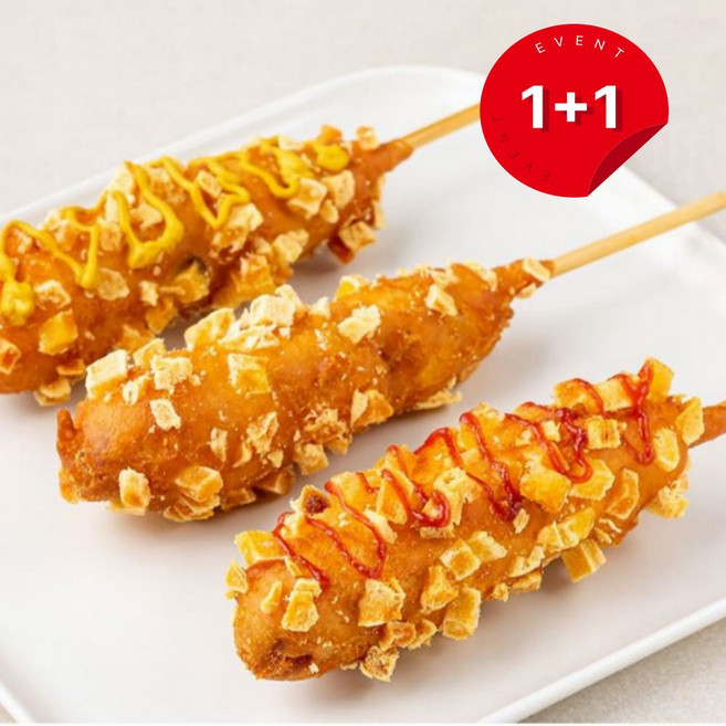 바른웰 우리쌀 못난이 감자핫도그, 540g, 2개