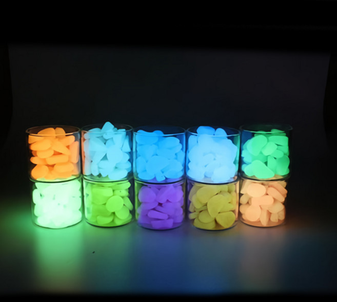 마당 수족관 야광 자갈 형광 돌 수조, 혼합, 1개