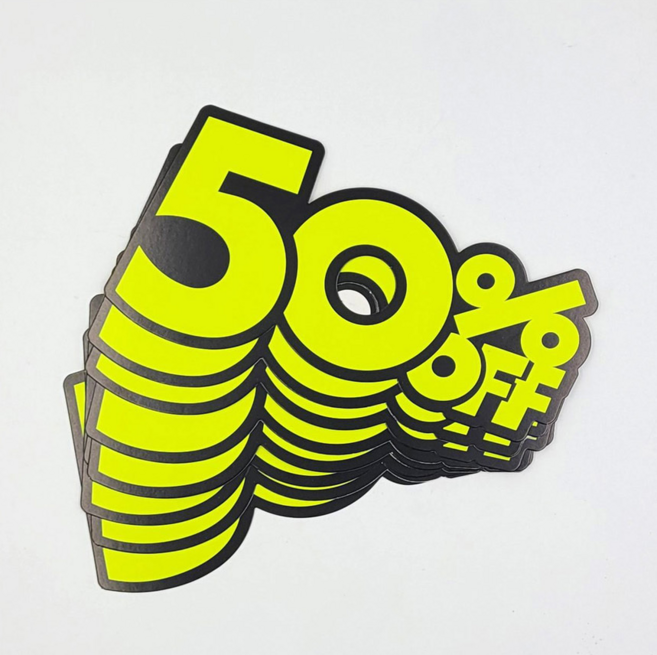 50프로 상품 진열 광고 쇼 카드 (10장세트), 4세트