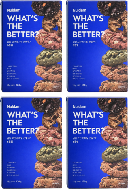 널담 고단백 고식이섬유 르뱅쿠키 50g 6개입 1세트 6가지맛 수제쿠키, 24개