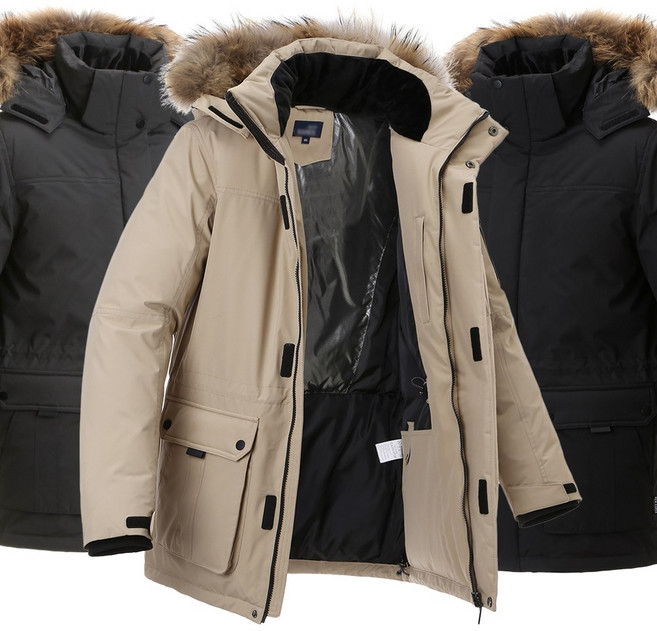 겨울 KANEX 고급 라쿤 덕다운 패딩점퍼 KAD9504 구스다운 야상 패딩