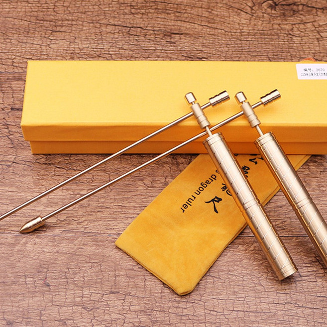 접이식 수맥탐지기 순동 수맥봉 풍수지리 간편휴대 탐사봉 측정기 수맥봉 한쌍 21cm/65g 1개