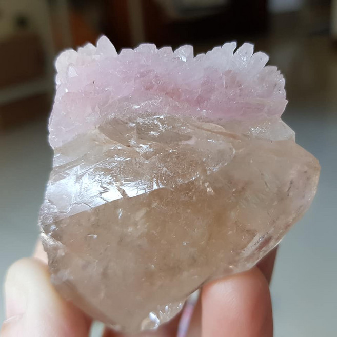 巴西粉晶簇 罕見大尺寸晶體 精選擺件, 1個