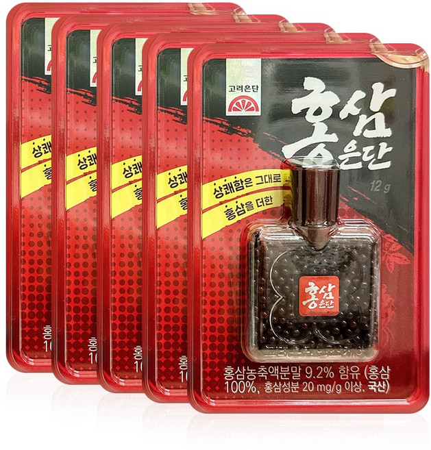 고려은단 홍삼은단, 12g, 5개