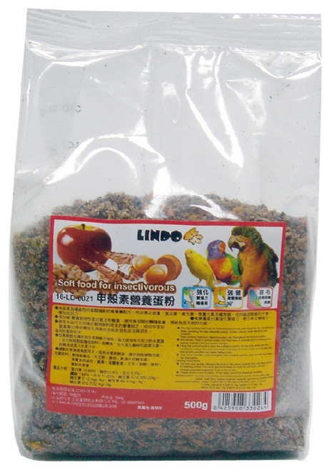 LINDO 西班牙 鳥飼料 鸚鵡 營養補充 換羽, 500g, 1包