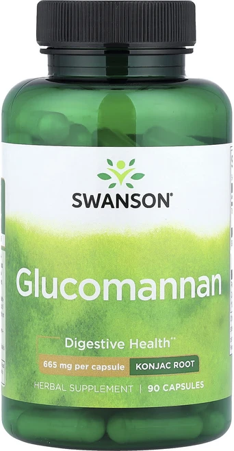 Swanson 글루코만난 665mg 베지 캡슐 90정, 1개 - 쿠팡