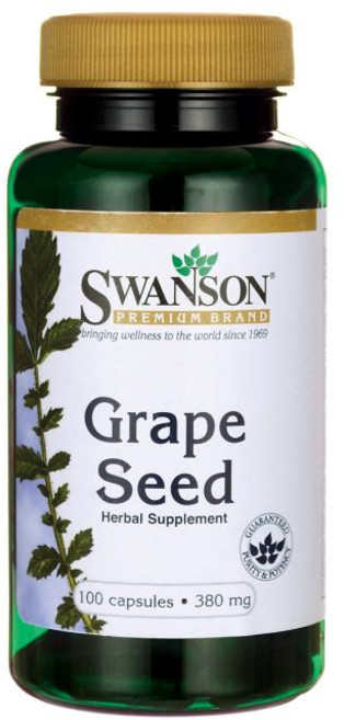 Swanson 斯旺森 葡萄籽膠囊 380mg, 100顆, 1罐