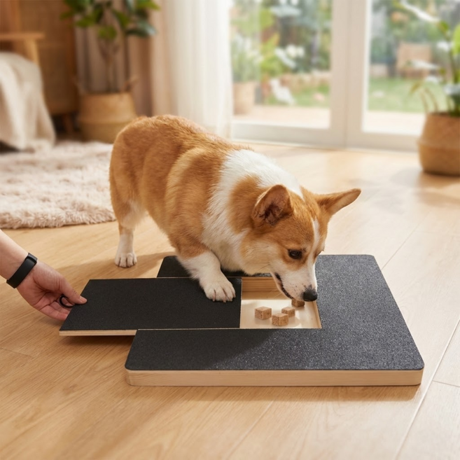 몽냥멍냥 간식박스 내장된 강아지 손톱 관리 스크래치 보드 노즈워크, 1개, 1