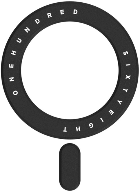 168cm 맥세이프 호환 플레이트 자석 스티커, 블랙, 1개