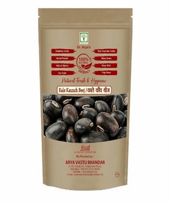 Dr. Arya's Black Kaunch beej kala| Alkushi | Kauch| Mucuna| Pruriens| Velvet Beans| Kapikachhu, 1개, 100g - 쿠팡