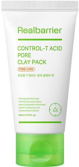 리얼베리어 컨트롤-T 애씨드 포어 클레이 팩 80ml, 1개