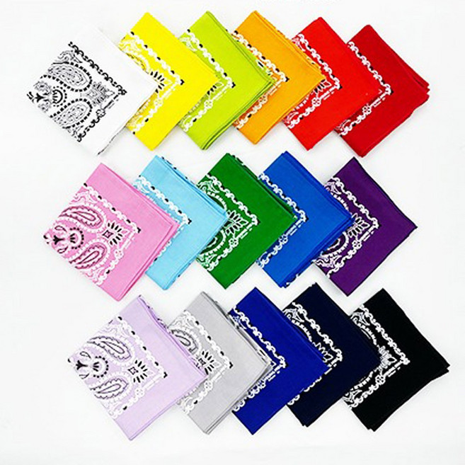 악세사리마켓 반다나 페이즐리 국산 면 레트로 스카프 등산 캠핑 운동회 체육대회 런닝 손수건 1장