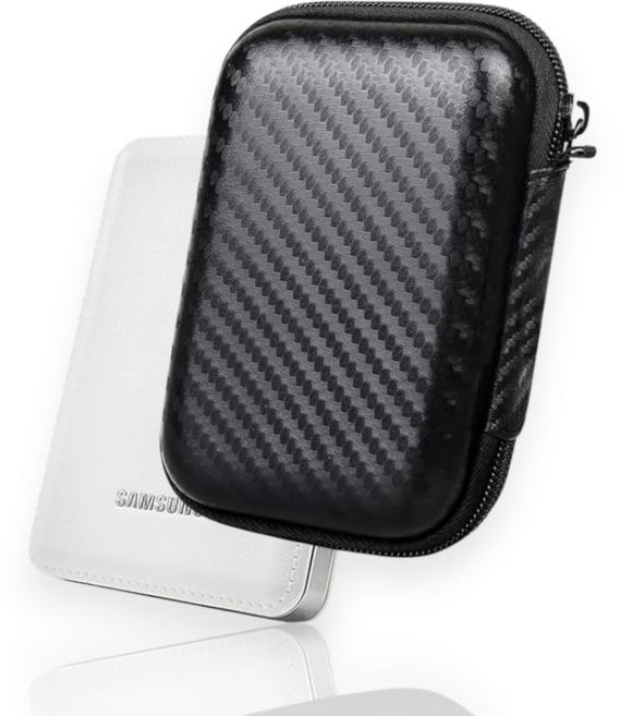 GRAYCO 삼성 외장하드 J3 카본패턴 하드쉘 수납 전용 케이스, 1개