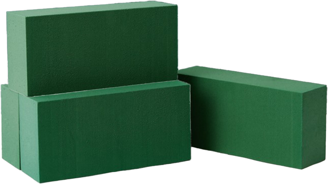 시그니프 프리미엄 꽃꽃이 재료 플로랄폼 23*11*7cm 오아시스 그린 직사각형, 4개