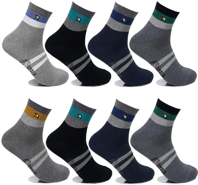 아놀드파마 뒤틀림방지 남성캐주얼양말 중목 8켤레 AP5171