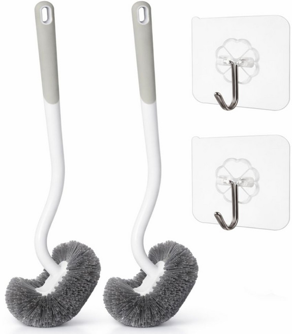 소픽 욕실 변기솔 + 후크홀더 세트, 그레이, 2세트