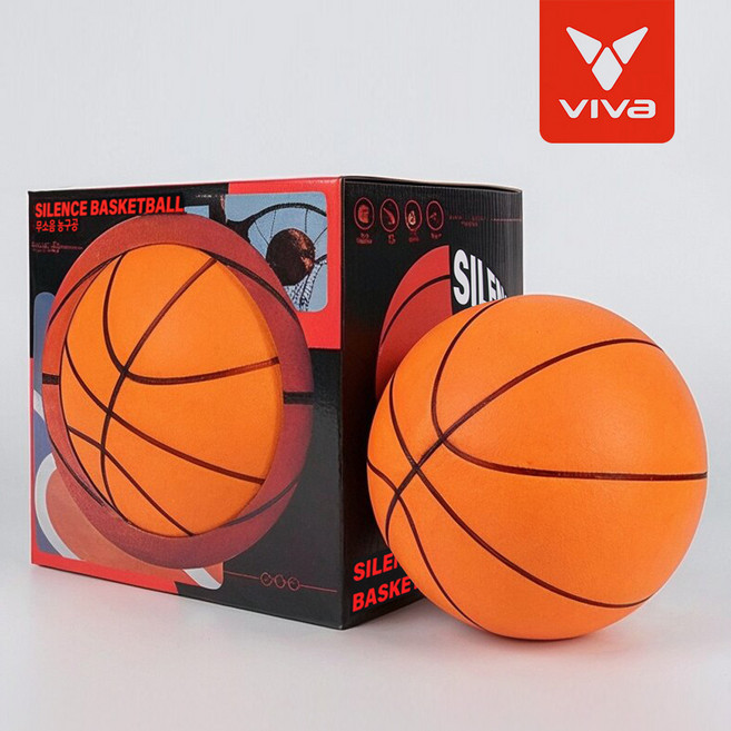 비바 무소음 농구공 7호 실내 가정용 아파트 층간소음 방지 PU폼 소프트 농구공, 1개