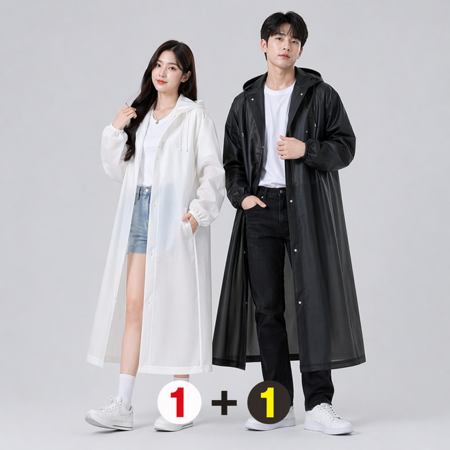 모에파 EVA 에바 2세대 고급형 다회용 레인코트 우비