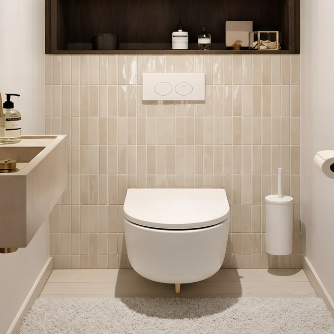 amyu 붙이면 끝! 3D 방수 주방 시트지 방수 3D 벽지 셀프 인테리어 5장, 베이지 타일 (기본 인테리어용)