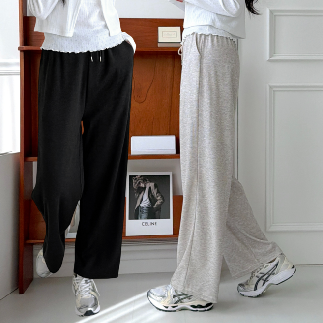 비오라 여성 와이드 트레이닝 밴딩 팬츠 바지 2종세트