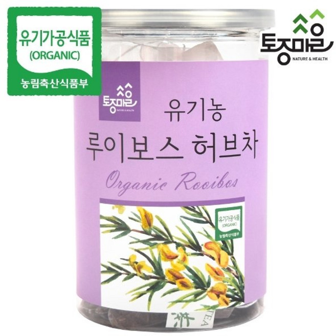 토종마을 [토종마을]프리미엄 유기농 루이보스 허브차 30티백 (싱싱캔), 1g, 30개입, 3개