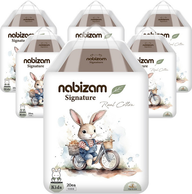 나비잠 기저귀 시그니처 팬티 6팩, 키즈형(Kid), 120매