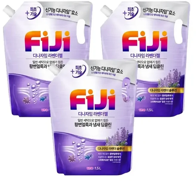 피지 디나자임 딥클린 라벤더젤 일반 리필 1.5L 3개