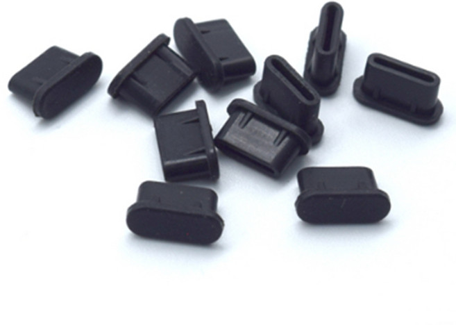 노트북 C포트 먼지막이 실리콘 단자 이물질침투차단 마개, 블랙 10P T-DC-C-B10, 1개