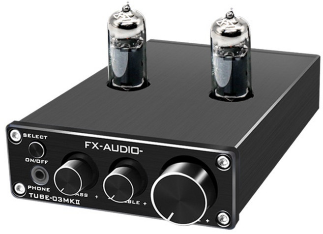 FX-AUDIO TUBE-03MKII 真空管前級耳機擴大機, 黑色