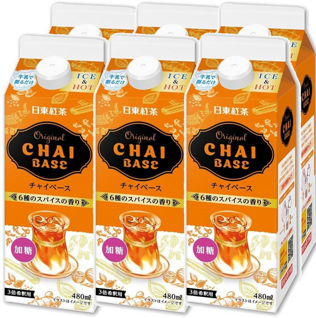 일동홍차 오리지널 차이티 베이스, 480ml, 6개, 1