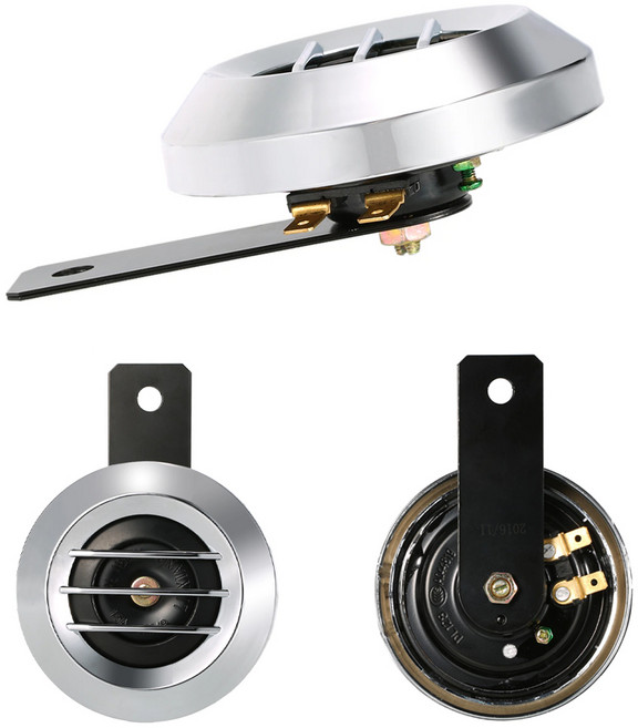 발통마켓 오토바이 크락션 전자혼 12v 에어혼 스피커모양 자동차경적 바이크, 4개, 컨텐츠 참조