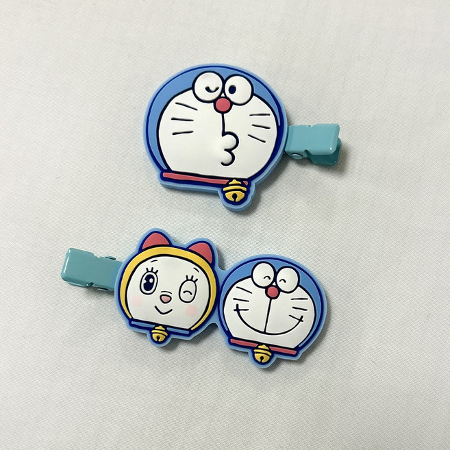 일본 정품 도라에몽 머리핀 캐릭터 헤어 집게핀