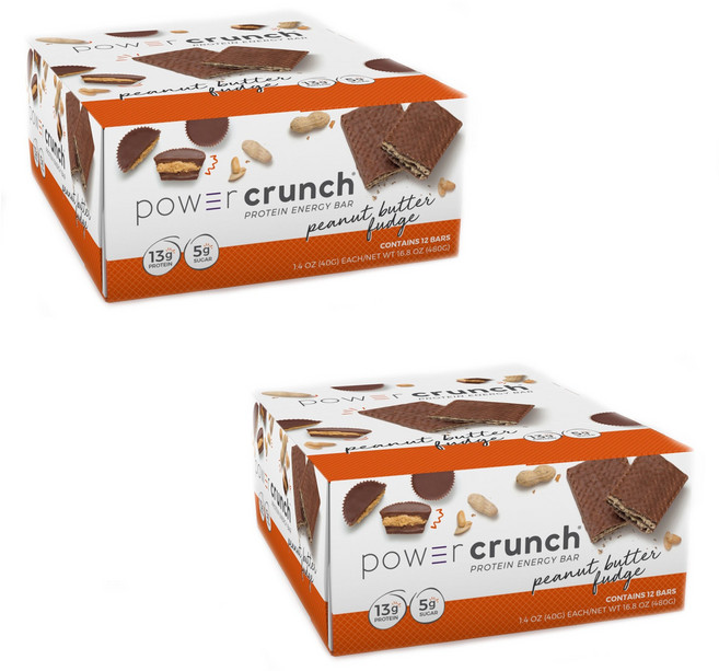 파워크런치 프로틴 에너지 바 오리지널 피넛 버터 퍼지, 480g, 2개