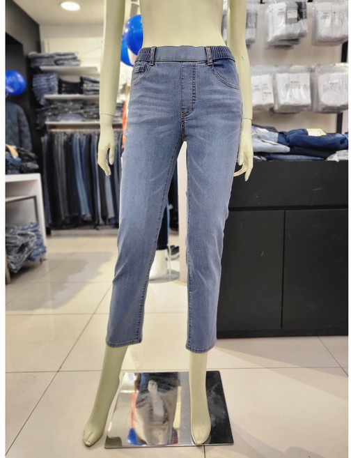 뱅뱅 봄 반값 여성 저렴하고 편한 허리 밴드 일자핏 청바지
