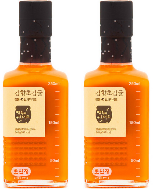 초산정 감향초 감귤 한상준 귤 발사믹식초, 2개, 340g