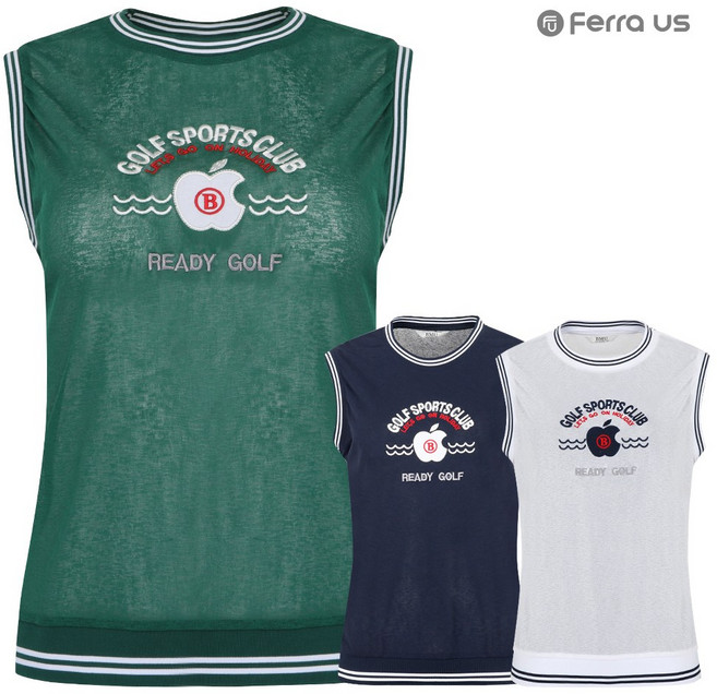 페라어스 애플포인트 라운드넥 여름 골프조끼 AVM3BU6010