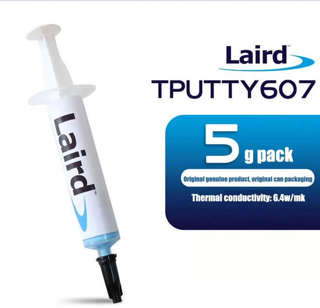 Laird Tputty 607 실리콘 전도성 젤 노트북 비디오 RAM 전원 공급 장치용 열 그리스 5g/10g 바늘 팩, 02 5g