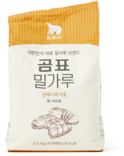 곰표 강력 밀가루, 2.5kg, 3개
