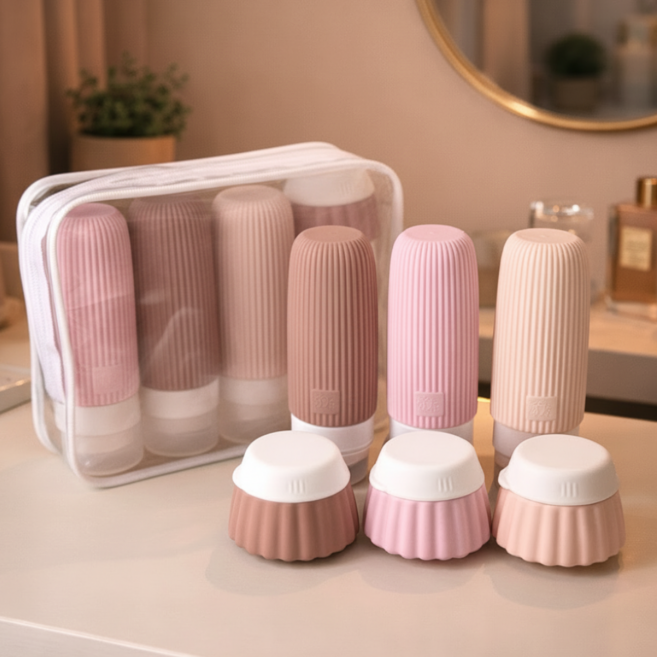 데이아스 새지않는 실리콘 여행용 공병 90ml 3P 40ml 3P, 1세트, 파스텔