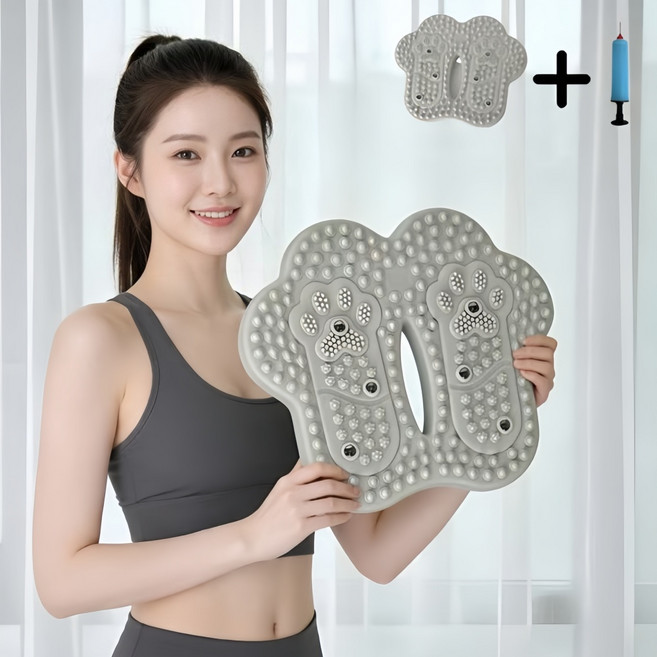 트렌디고 가정용 에어 지압 스텝퍼 혈지압 붓기 개선 스테퍼 홈트 실내 운동기구, 라이트그레이