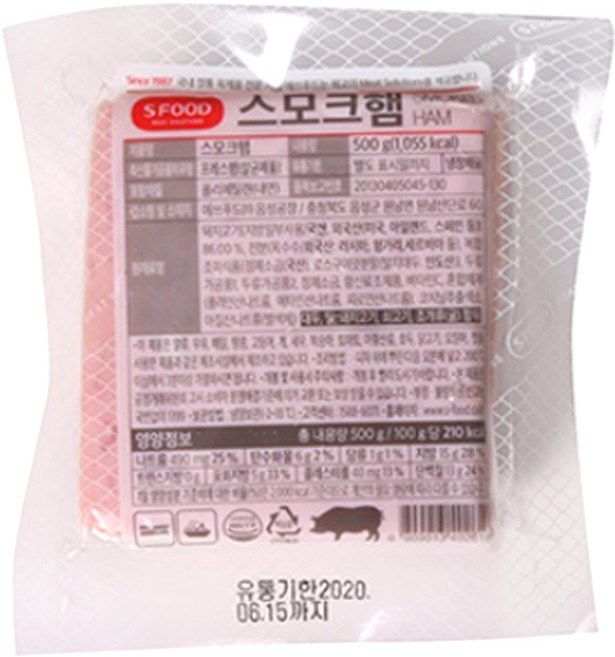 에쓰푸드 스모크햄 500g, 1개