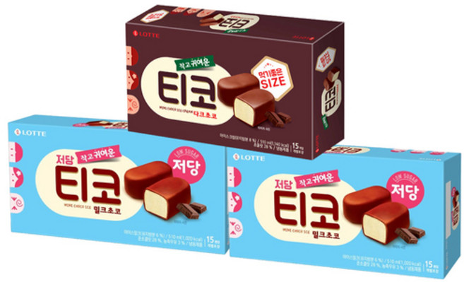 저당 티코 밀크초코X2개+티코 다크초코X1개, 1세트, 1.53L