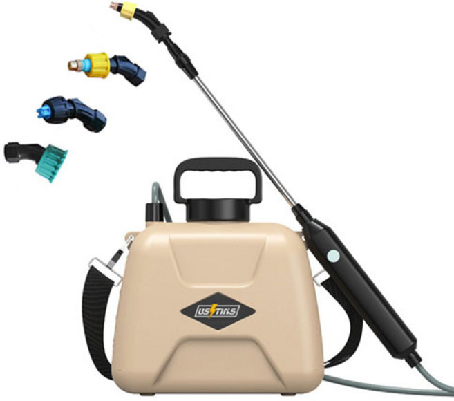 우스틴스 농사친구 전동분무기 충전식 원예 비료 농약 살포기, 카키색, 1개