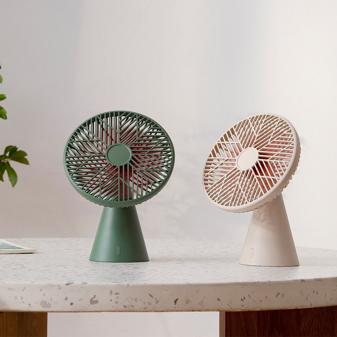 포레스트 무선 충전식 탁상용 선풍기, 포레스트 그린, 포레스트 탁상용 무선 선풍기