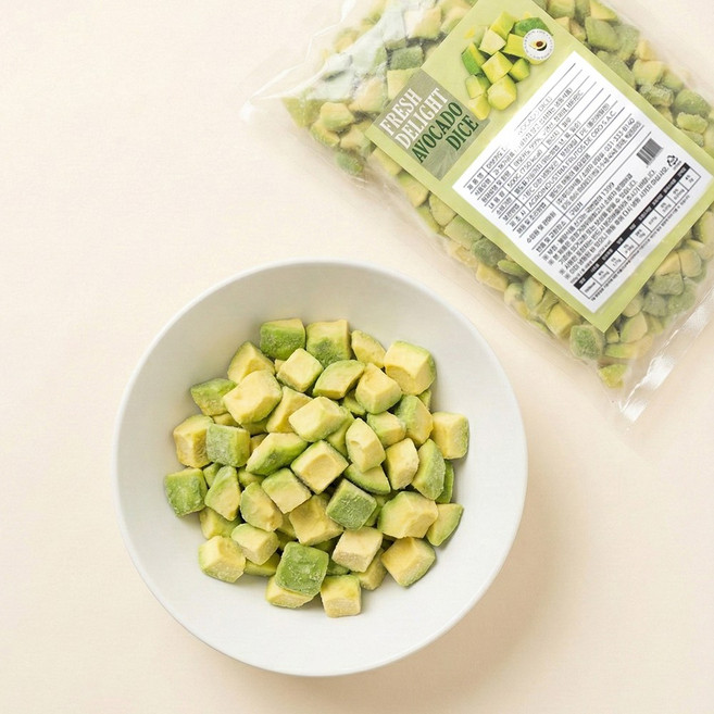 산들네이처 아보카도 다이스 냉동아보카도 아보카도요리 아보카도샌드위치 과카몰리 500g, 1