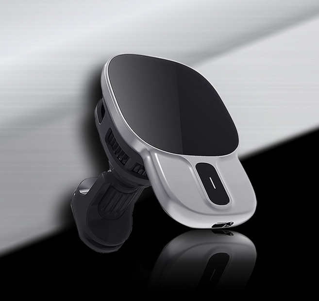 맥플 맥크론 터보 무선 충전 거치대, 실버, 1개