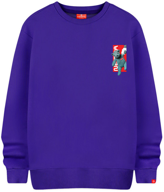 네스파 사각 튄 곰 남여공용 맨투맨 세미 오버핏 SMD 0042