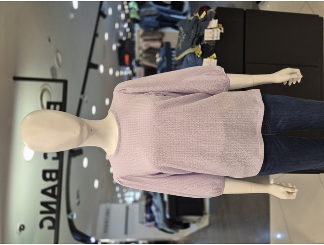 뱅뱅 S/S 여성 7부 퍼프 소매 티셔츠 CTM141