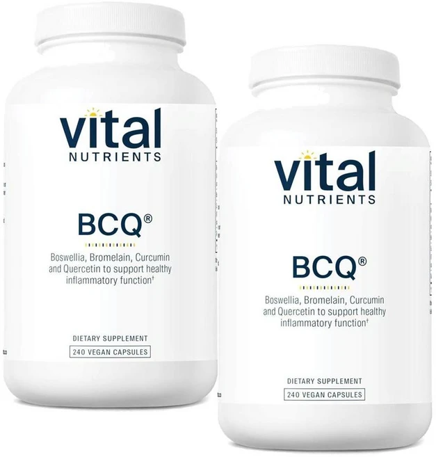 바이탈 뉴트리언츠 보스웰리아 브로멜라인 커큐민 퀘르세틴 캡슐 Vital Nutrients BCQ, 240정, 2개 - 쿠팡