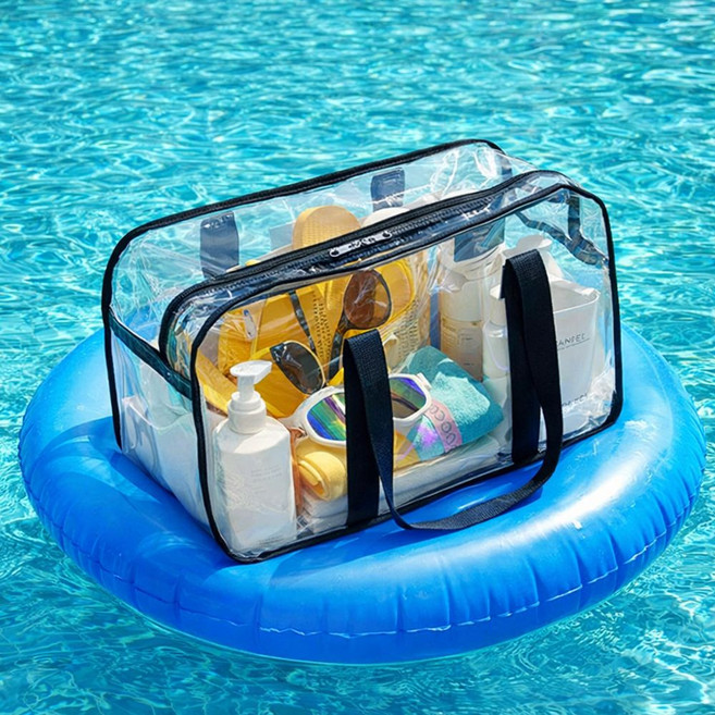 다성 대용량 방수 해변 비치백 물놀이 투명 수영 가방